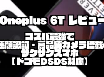 Oneplus 6T レビュー｜コスパ最強で爆速顔認証・高品質カメラ搭載のサクサクスマホ【ドコモDSDS対応】