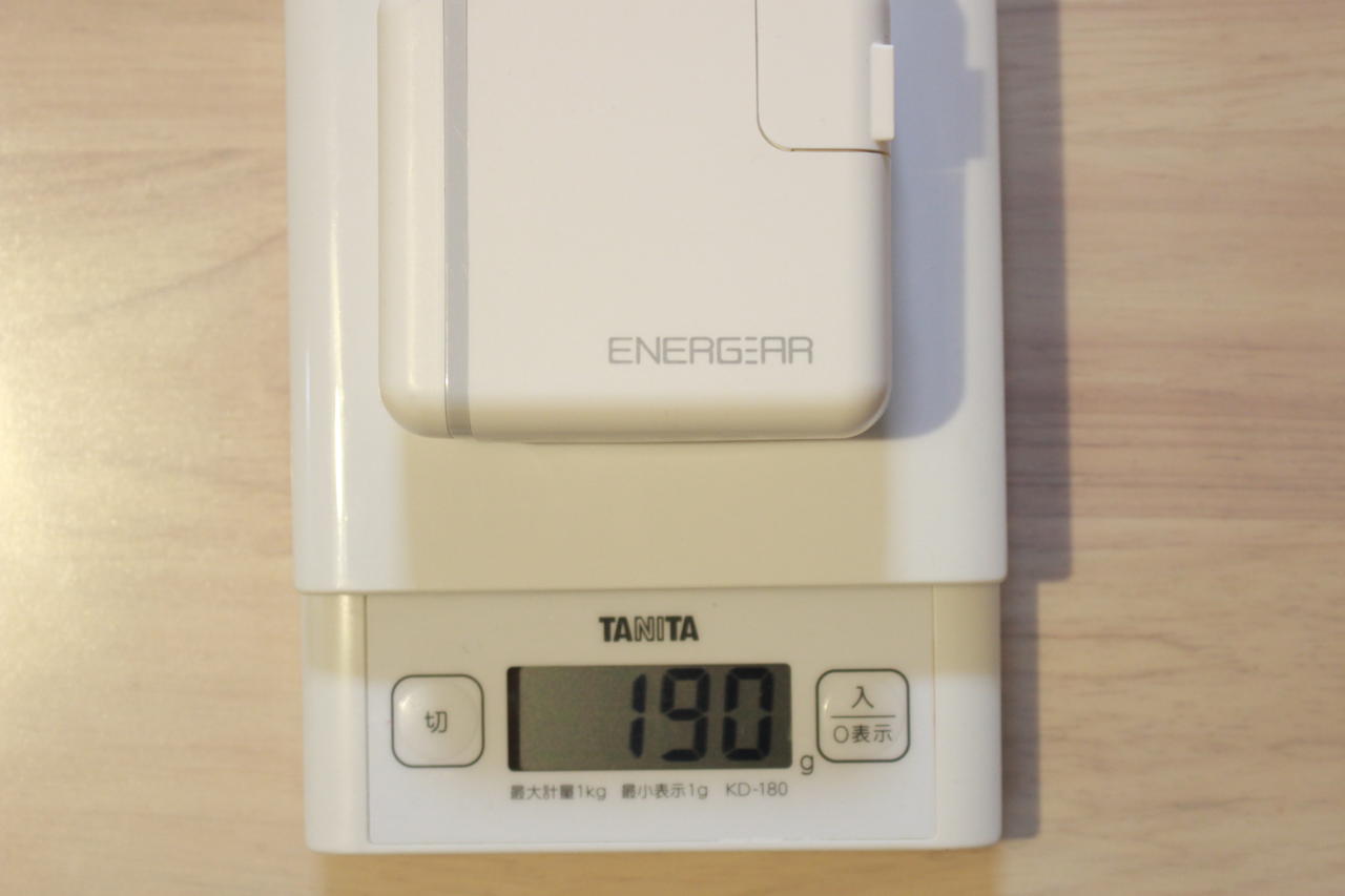Anker PowerPort Speed 1 PD 60の重さを比較②