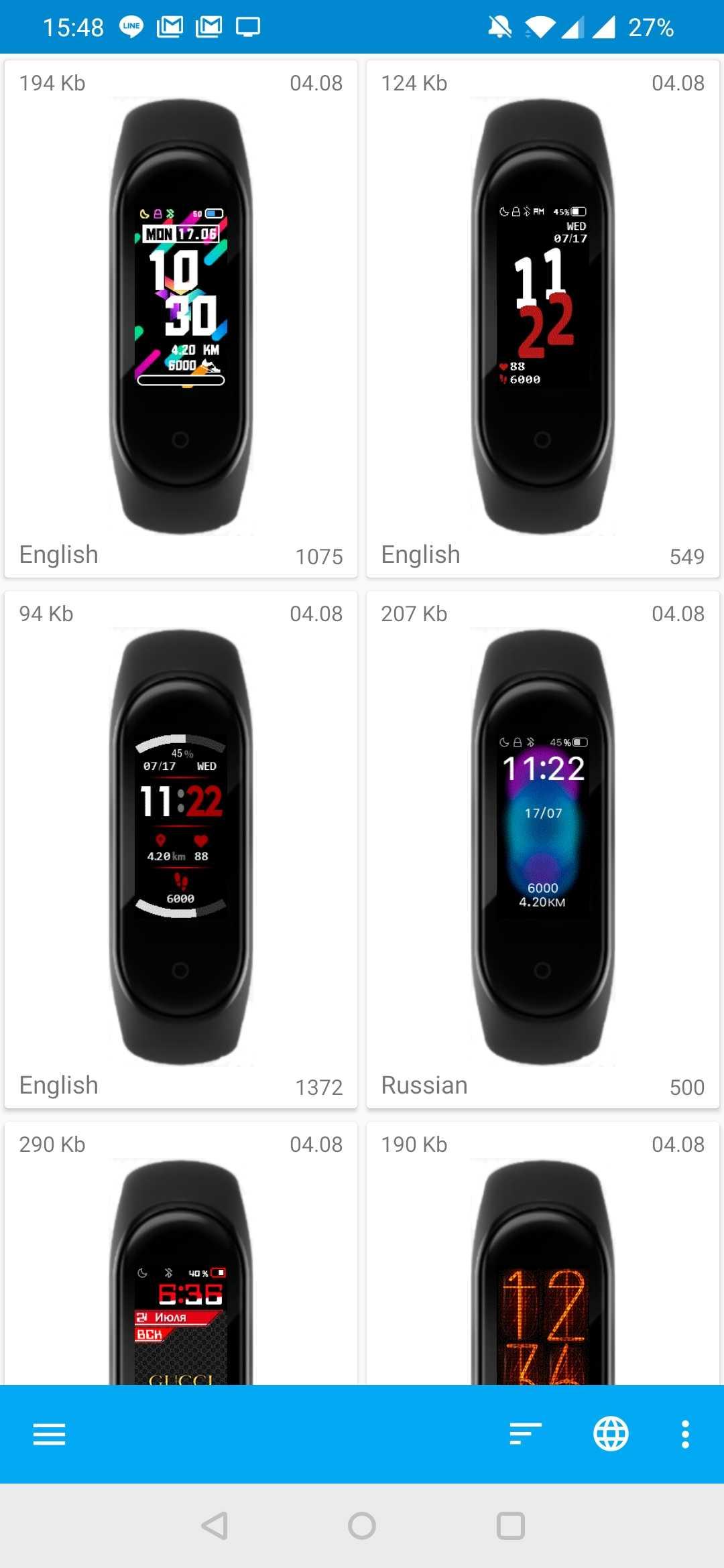 MiBand4 - WatchFace for Xiaomi Mi Band 4 でさらにテーマを設定可能