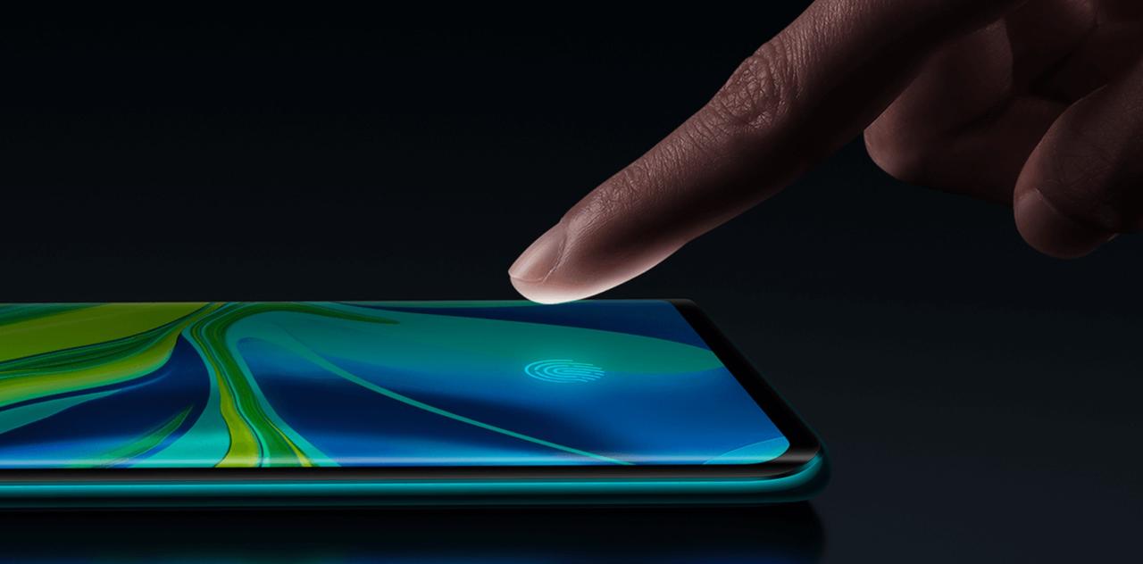 Mi Note 10はディスプレイ指紋認証搭載